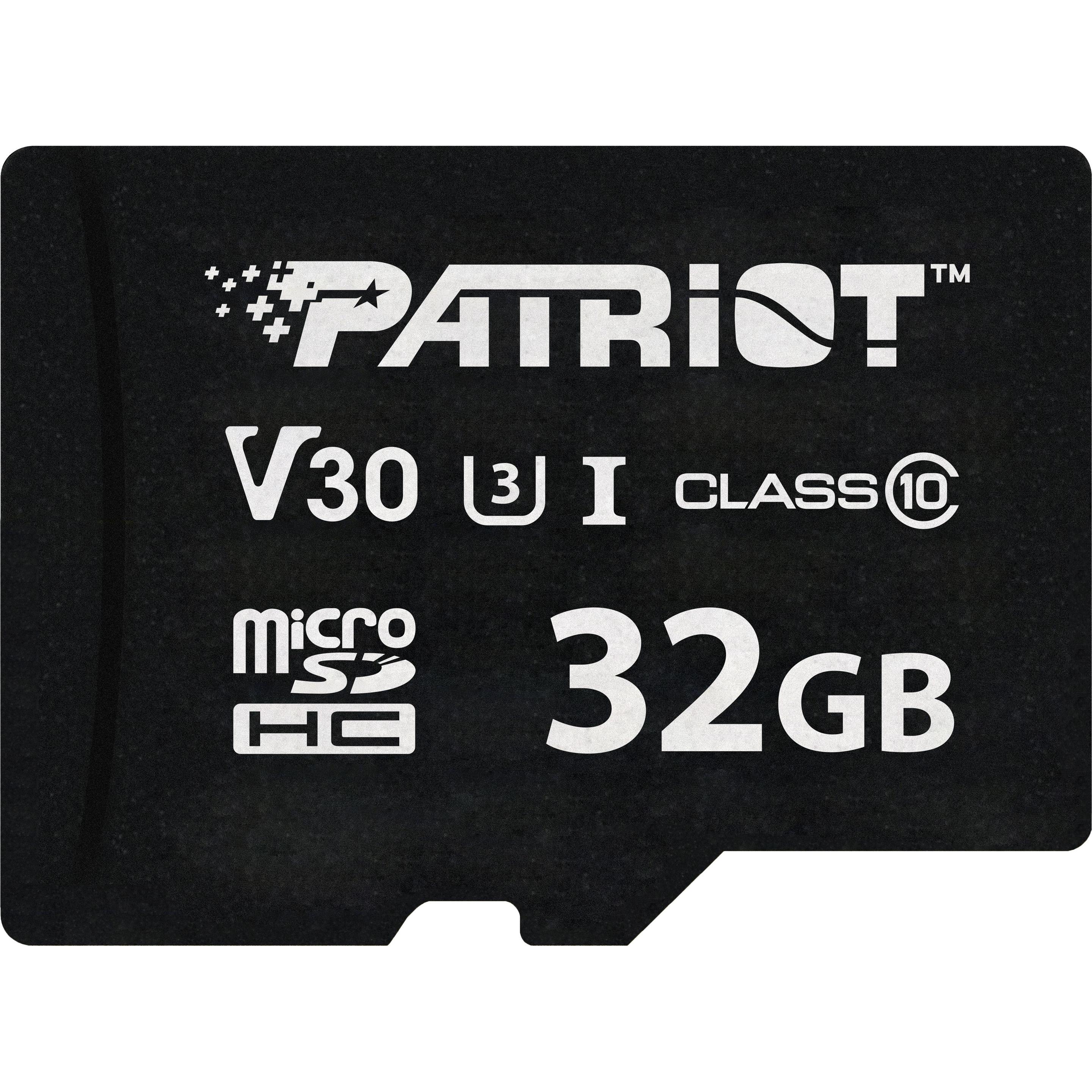 Patriot SD Card 32GB VX Series MicroSDHC V30 PS1679 (32 GB, microSDHC, U3, UHS-I), Speicherkarte, Schwarz