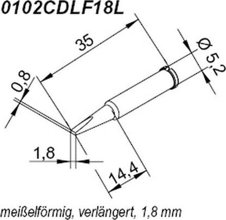 Produktbild Kurtz Ersa Dauerlötspitze 102CDLF18L (Lötspitze)