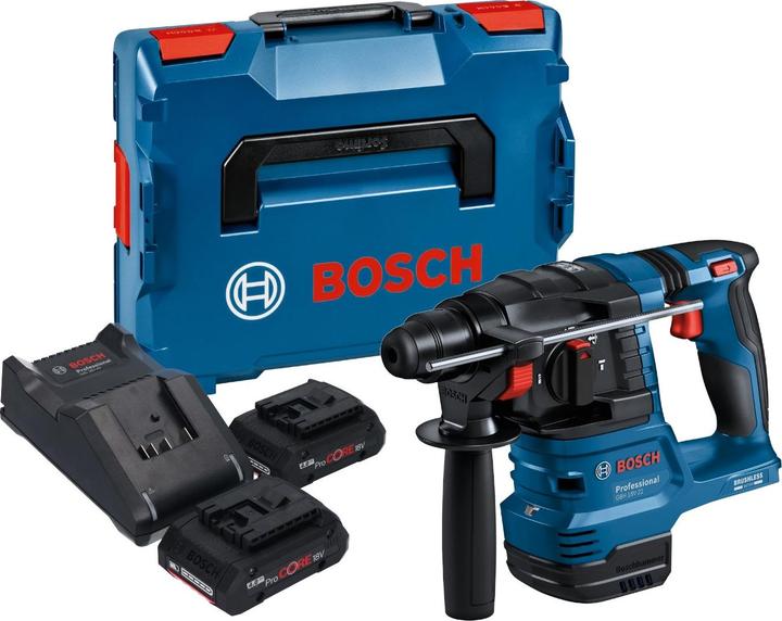 Produktbild Bosch Professional GBH 18V-22 Professional Akku Bohrhammer 18 V 1,9 J SDS Plus Brushless + 2x ProCORE Akku 4,0