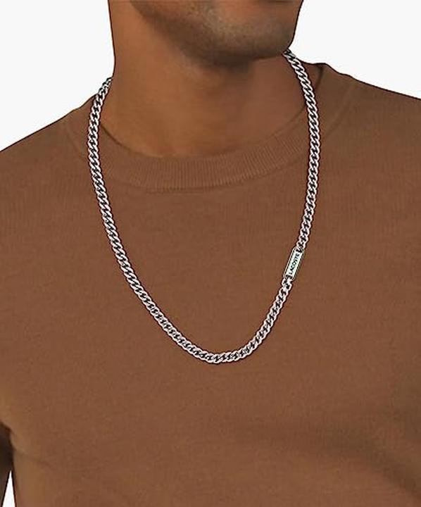 Actual product image Lacoste - Fashion steel necklace for men District 2040208 (Stainless steel)