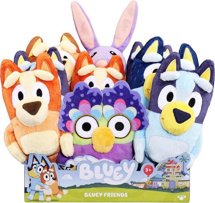 Immagine prodotto Moose Bluey Plüsch assossrtiert / 2-fach ass., Bluey oder Bingo, 20 cm hoch, ab 3 Jahren (20 cm)