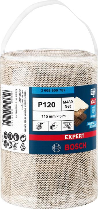 Immagine prodotto Bosch Professional Zubehör Expert M480 rotolo di rete abrasiva, 115 mm, 5 m, G 120 (120)