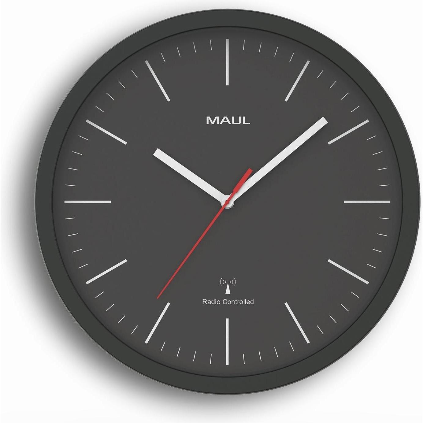 Maul, Wanduhr, Wanduhr MAULjump Ø 30.5 cm Schwarz (30.50 cm)