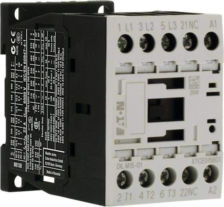 Actual product image Eaton Power contactor DILM DILM15-01(24VDC) 1 NC contact 24 V/DC