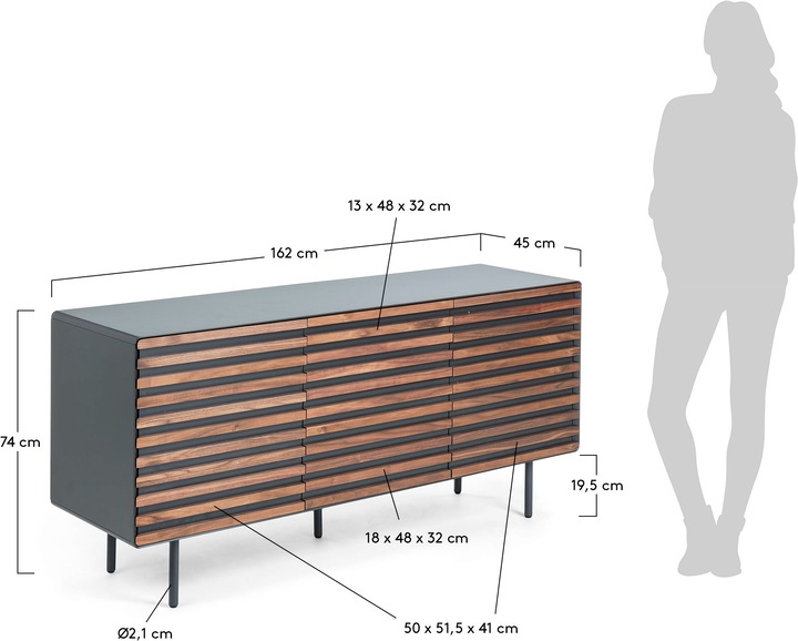 Immagine prodotto Kave Home Kesia (162 x 45 x 74 cm)