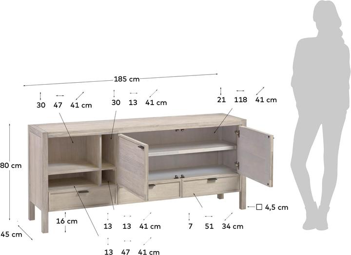 Produktbild Kave Home Alen (185 x 185 x 80 cm)