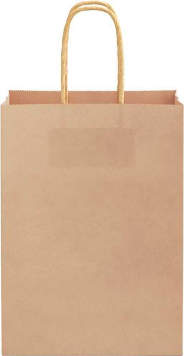 Produktbild vidaXL Kraftpapiertüten 250 Stk. mit Henkel Braun 15x8x21 cm Papiertüte (250x)
