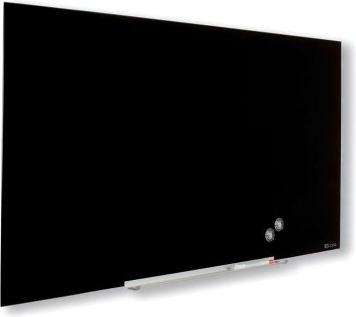 Actual product image Nobo Glassboard 1905179 Diamond S Blk 677X381mm (68 x 38 cm)