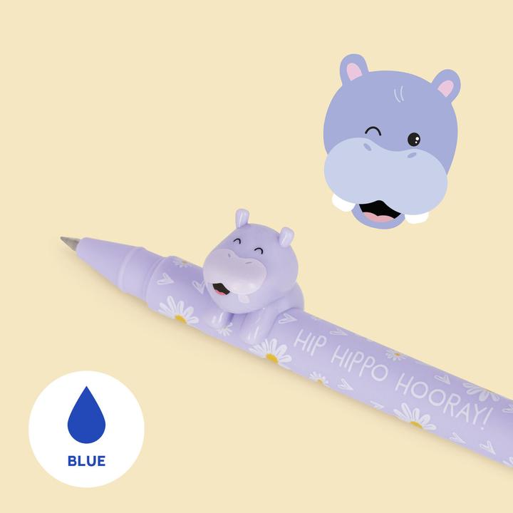 Actual product image Legami Gelschreiber mit Tierdeko - Nilpferd