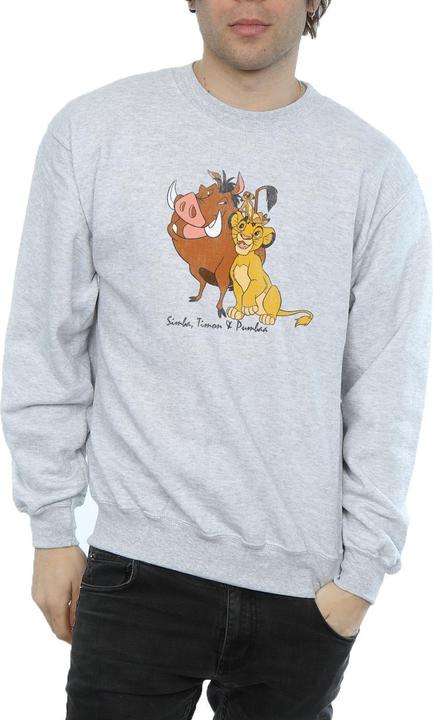 Actual product image Disney Mens Classic Simba, Timon And Pumbaa Sweatshirt (M)