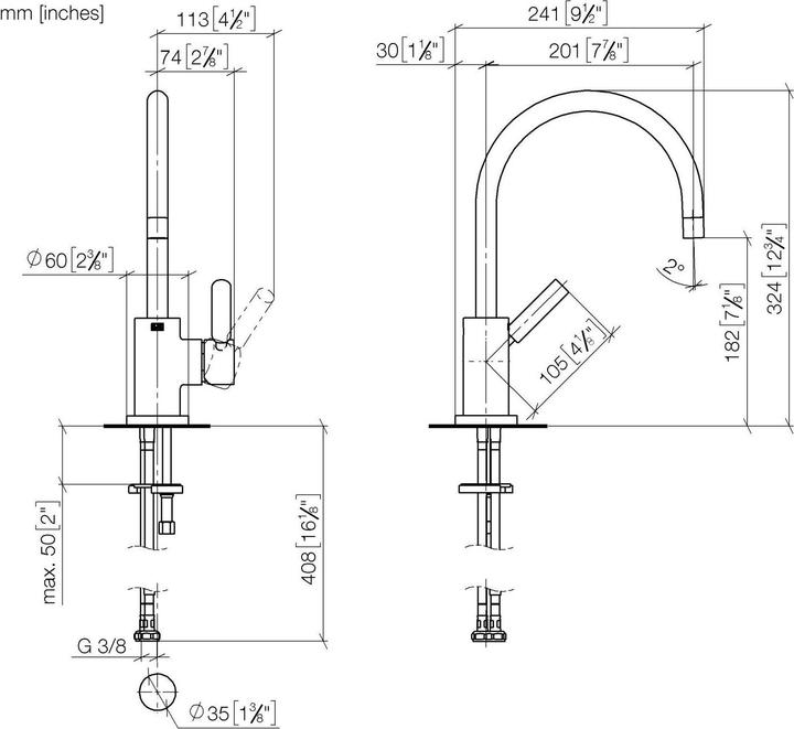 Immagine prodotto Dornbracht K?che - Tara Classic, doccia professionale, miscelatore monocomando, sporgenza 200 mm, bo