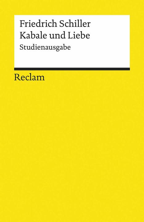 Nährwerte und Zutaten Kabale und Liebe (Deutsch, Friedrich Schiller, 2018)