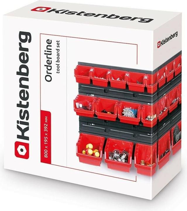 Image du produit Kistenberg Cloison suspendue avec 24 boîtes à outils ORDERLINE 800x165x400 (Matières plastiques)