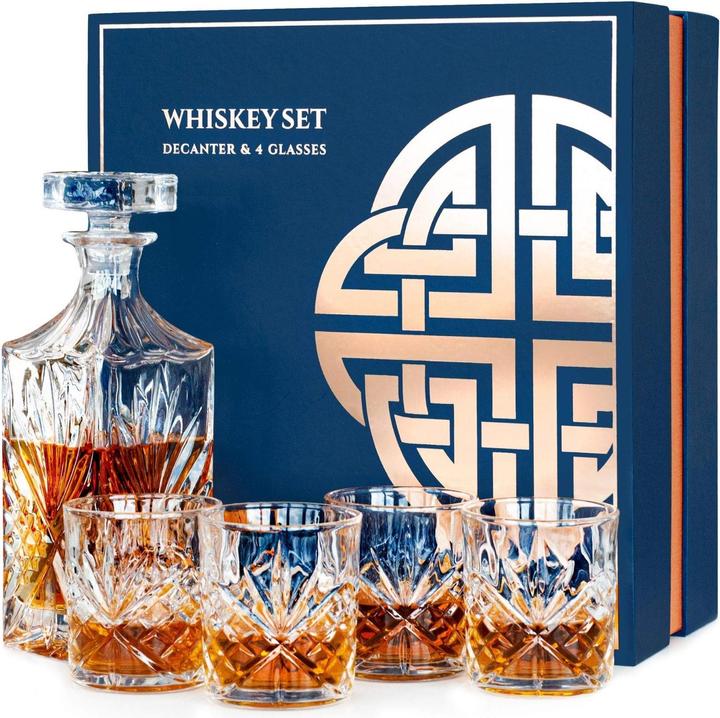 Produktbild Kooltho Whisky Karaffe und Gläser (3 dl, 1 x, Whiskygläser)