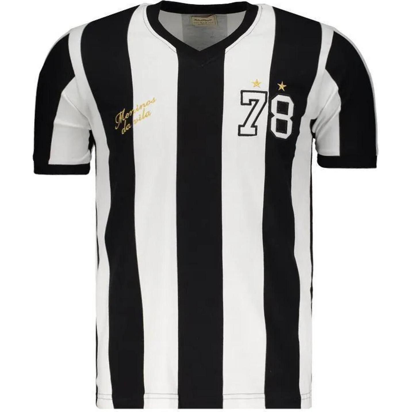 Thumbnail - Retromania by Veris, Herren, Fussballtrikot, auswärtstrikot santos fc 1977/78 (XL), Weiss, Schwarz, XL