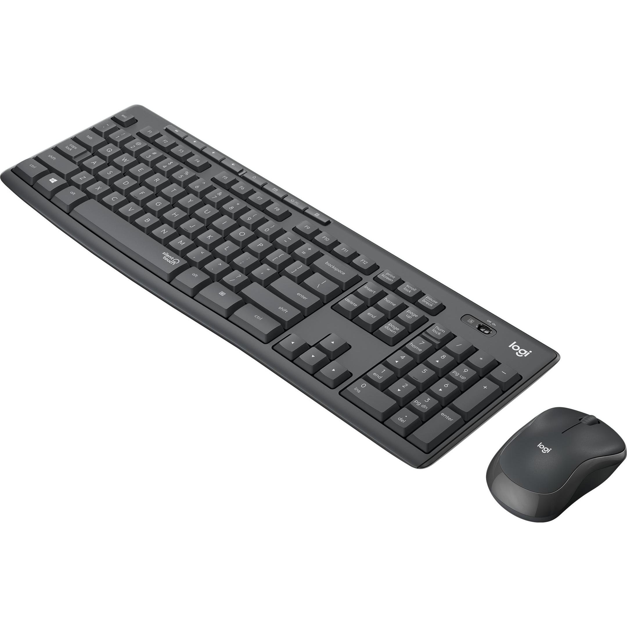 Logitech MK295 (Olandese, Senza fili), Tastiera, Nero