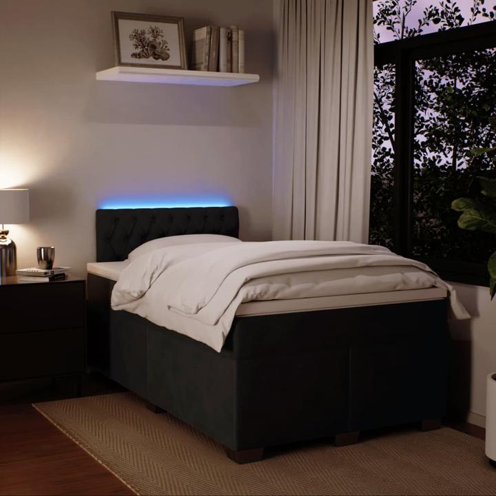 Actual product image vidaXL Bo x spring bed with mattress 120 x 190 cm velvet (120 x 190 cm)