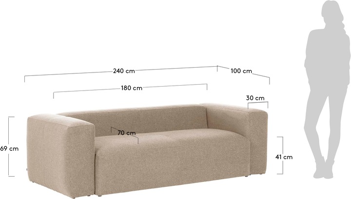 Actual product image Kave Home Blok (3-seater)