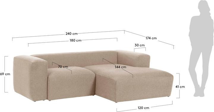 Actual product image Kave Home Blok (3-seater, Corner sofa)