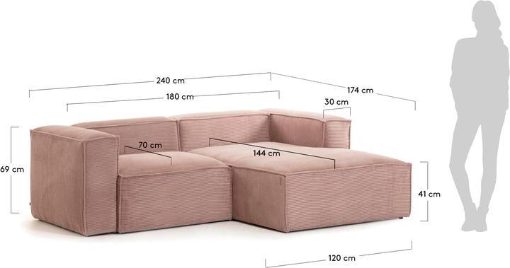 Produktbild Kave Home Blok (Ecksofa, 3-Sitzer)