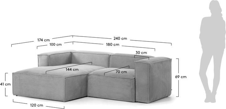 Actual product image Kave Home Blok (3-seater, Corner sofa)