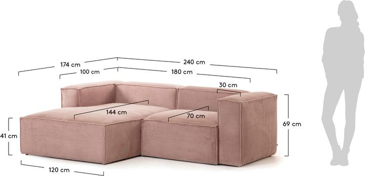 Actual product image Kave Home Blok (Corner sofa, 3-seater)