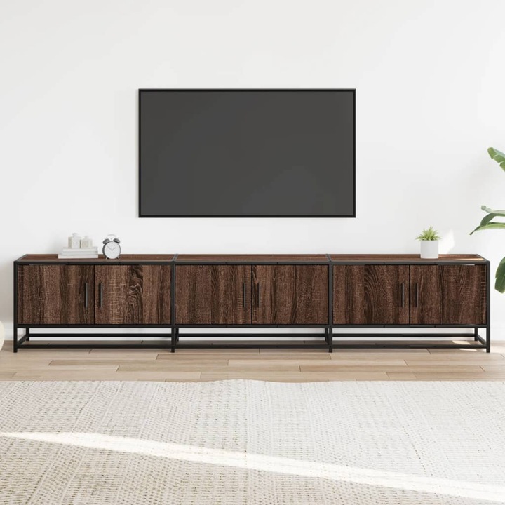 Image du produit VidaXL Meuble TV Lowboard Meuble TV Table de télévision brun imitation chêne (210 x 35 x 41 cm)