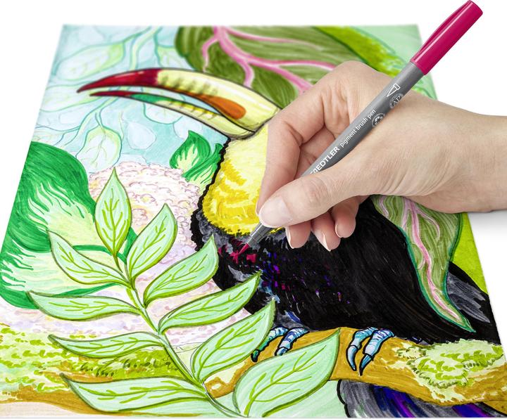 Produktbild Staedtler Fasermaler mit Pinselspitze (12x)