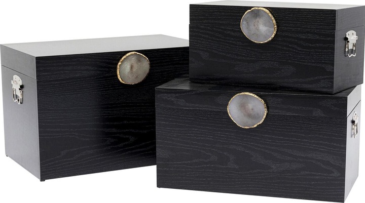 Produktbild Kare Design Box Nifty Schwarz (3/Set)