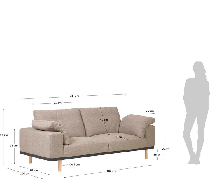 Produktbild Kave Home Noa (3-Sitzer)