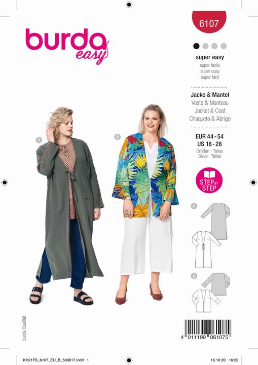 Schnittmuster Blusenjacke