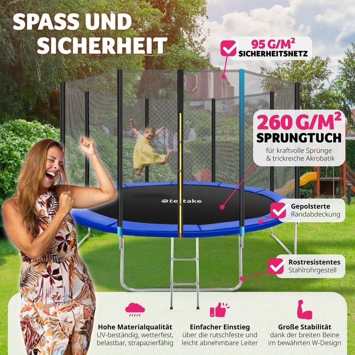 Image du produit tectake Trampoline de jardin (396 cm)