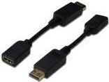 Produktbild Digitus DisplayPort – HDMI (0.15 m, DisplayPort, 1.2)