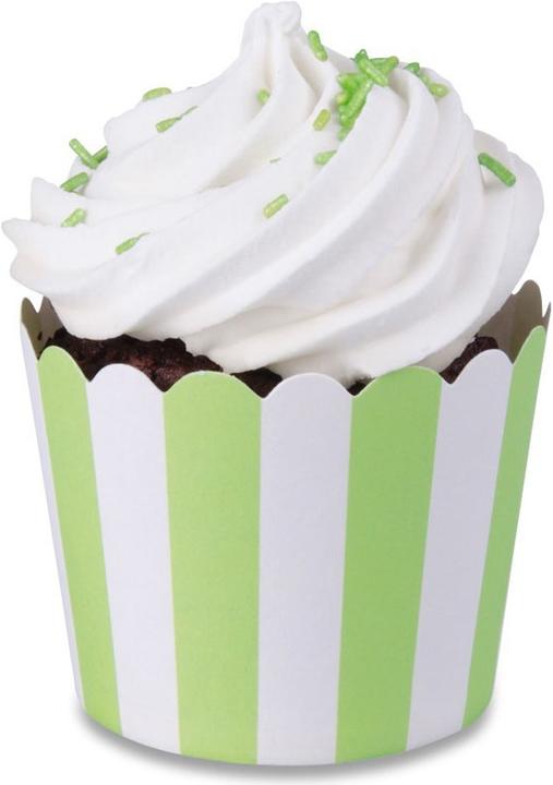 Image du produit Städter Mini moules à cupcakes vert clair & blanc (6 cm)