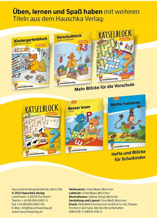 Produktbild Kindergartenblock - Gemeinsamkeiten & Unterschiede ab 4 Jahre (Deutsch, Ulrike Maier, 2018)