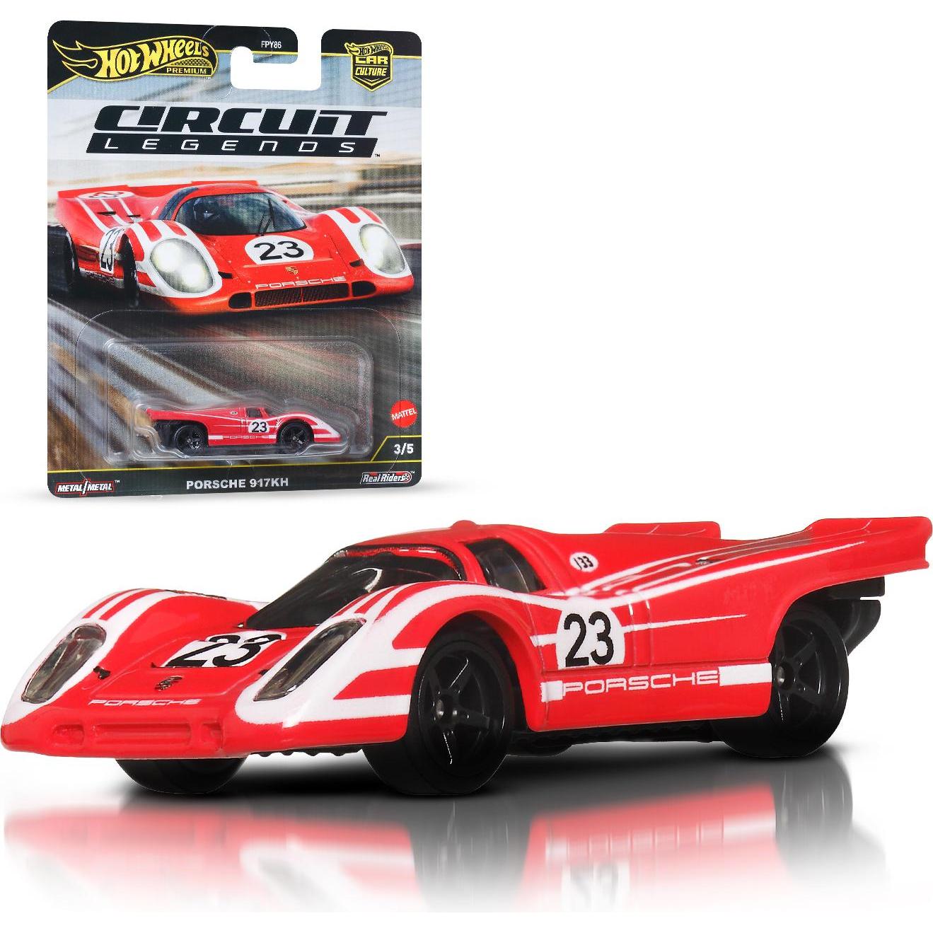 Hot Wheels Premium Car Culture Circuit Legends Porsche 917K Sammel-Spielzeugauto im Massstab 1:64
