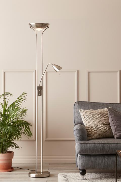 Actual product image Markslöjd MARKSLOJD Detroit 2L floor lamp stainless steel (173 lm, GU10)