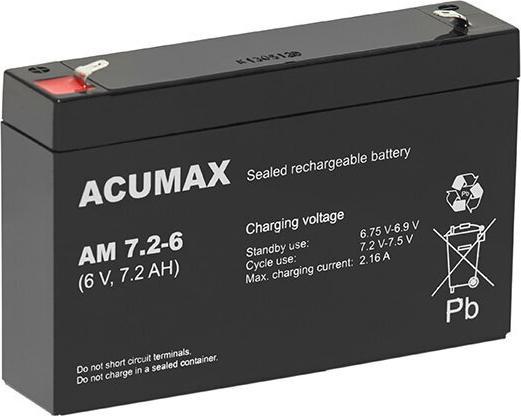 Immagine prodotto Mw Power BATTERY 6V 7.2AH/AM7.2-6 ACUMAX EMU (6 V, 7.20 Ah)