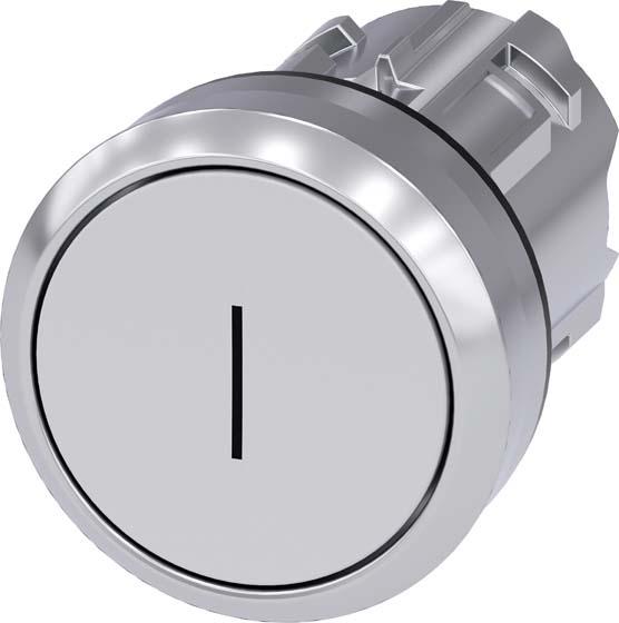 Produktbild Siemens Pushbutton 22mm white inscription: I