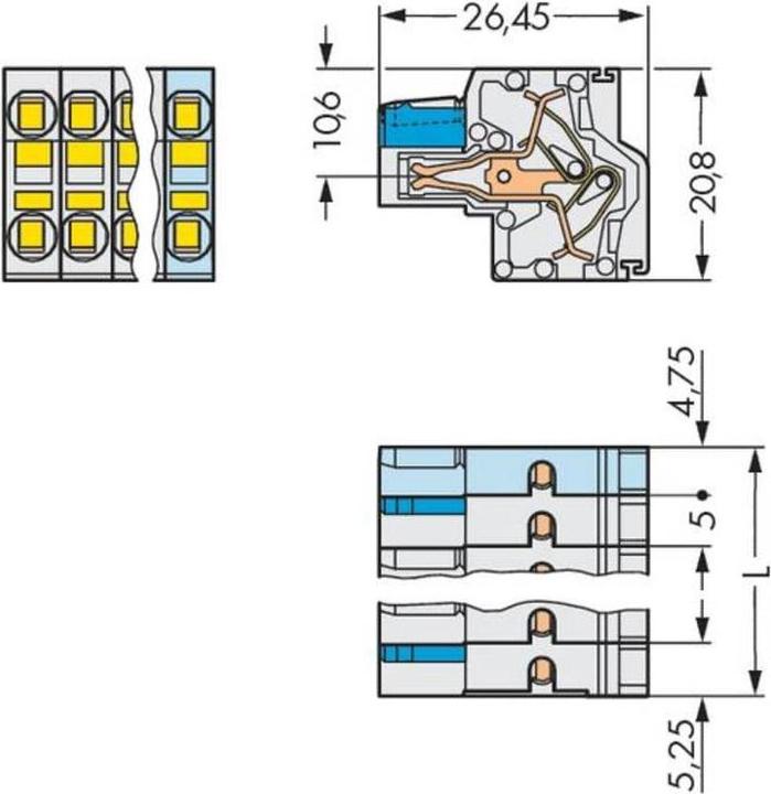 Produktbild Wago MCS MIDI Federleiste