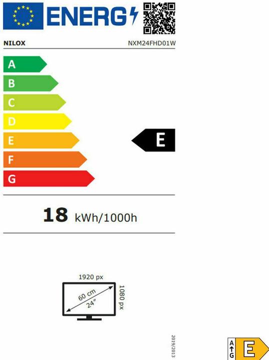 Energy Label Nilox NXM24FHD1201W (1920 x 1080 pixels, 23.80")