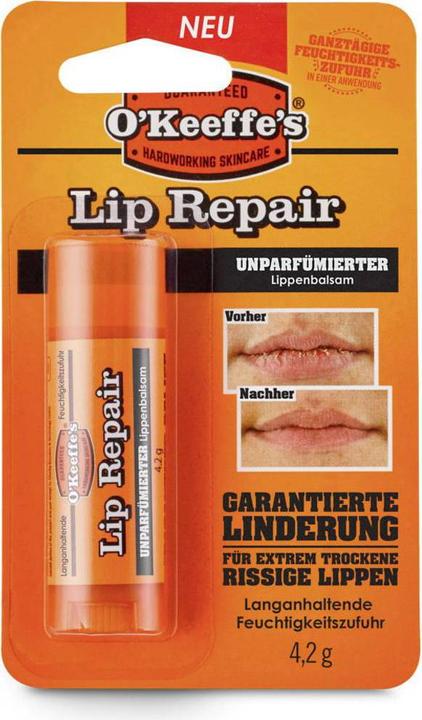 Actual product image O'Keeffe's Lip Repair Unscented Lip Balm (Lip Care Stick)