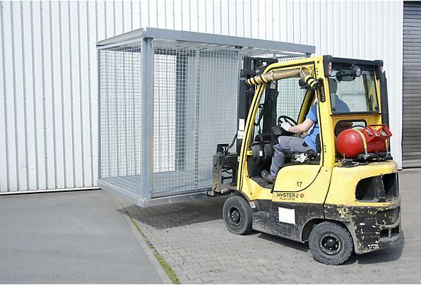 Produktbild eurokraft pro Gasflaschencontainer, montiert