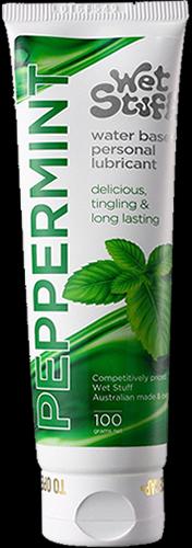 Wet Stuff Peppermint" 100g cooling lubricant with tingling mint flavour (100 ml)