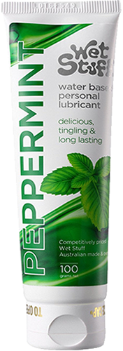 Actual product image Wet Stuff Peppermint" 100g cooling lubricant with tingling mint flavour (100 ml)