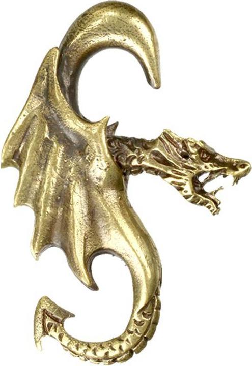 Produktbild Star Piercing Ohrgewicht Haken vergoldet Drachen (Messing)