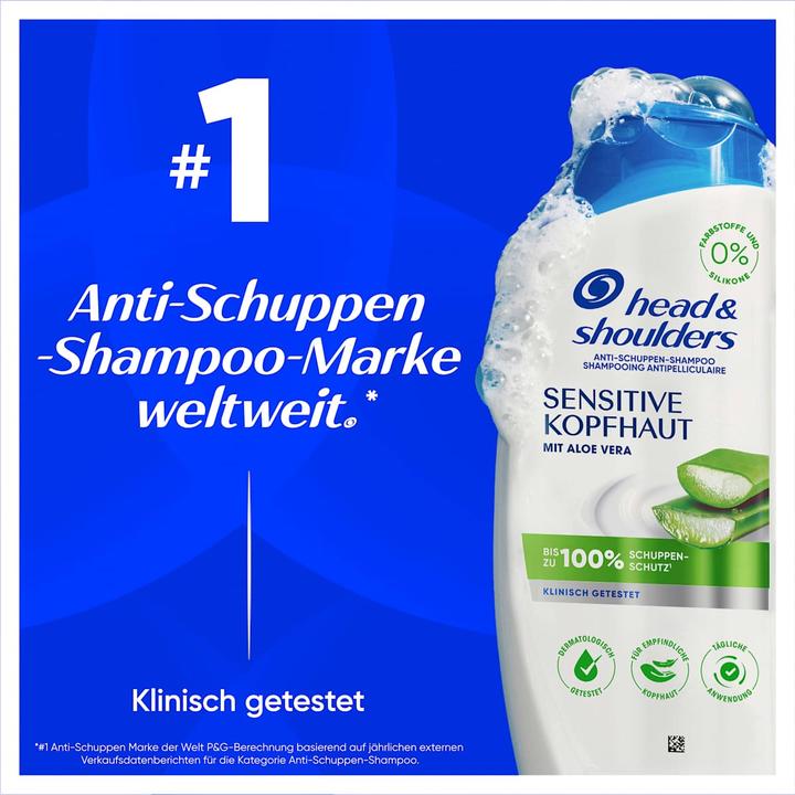 Actual product image Head & Shoulders Anti-Schuppen Shampoo Sensitive Shampoo (Liquid shampoo, 500 ml)