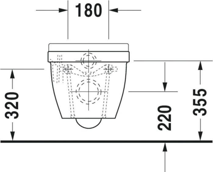 Produktbild Duravit Tiefspl-WC Starck 3 compact verkrzt 48,5 cm wei wandhngend 2227090000
