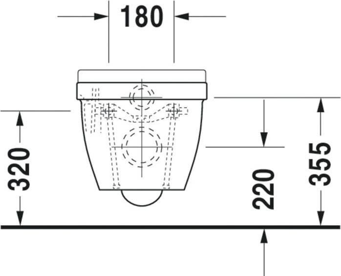 Actual product image Duravit Low-profile WC Starck 3 compact 48.5 cm white wall-mounted 2227090000