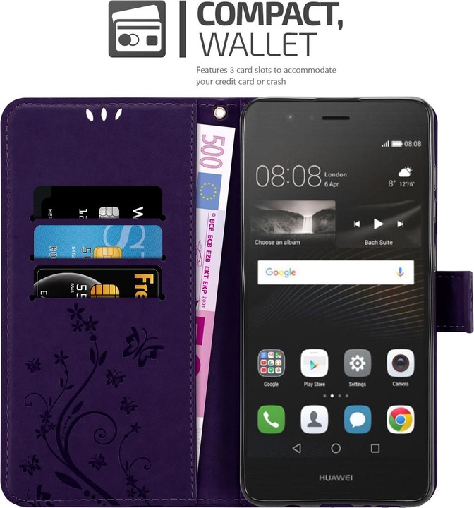 Produktbild Cadorabo Flower Book Cover (Huawei P9 Lite)